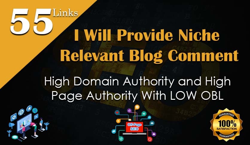 I will provide niche relevant blog comment backlinks high quality