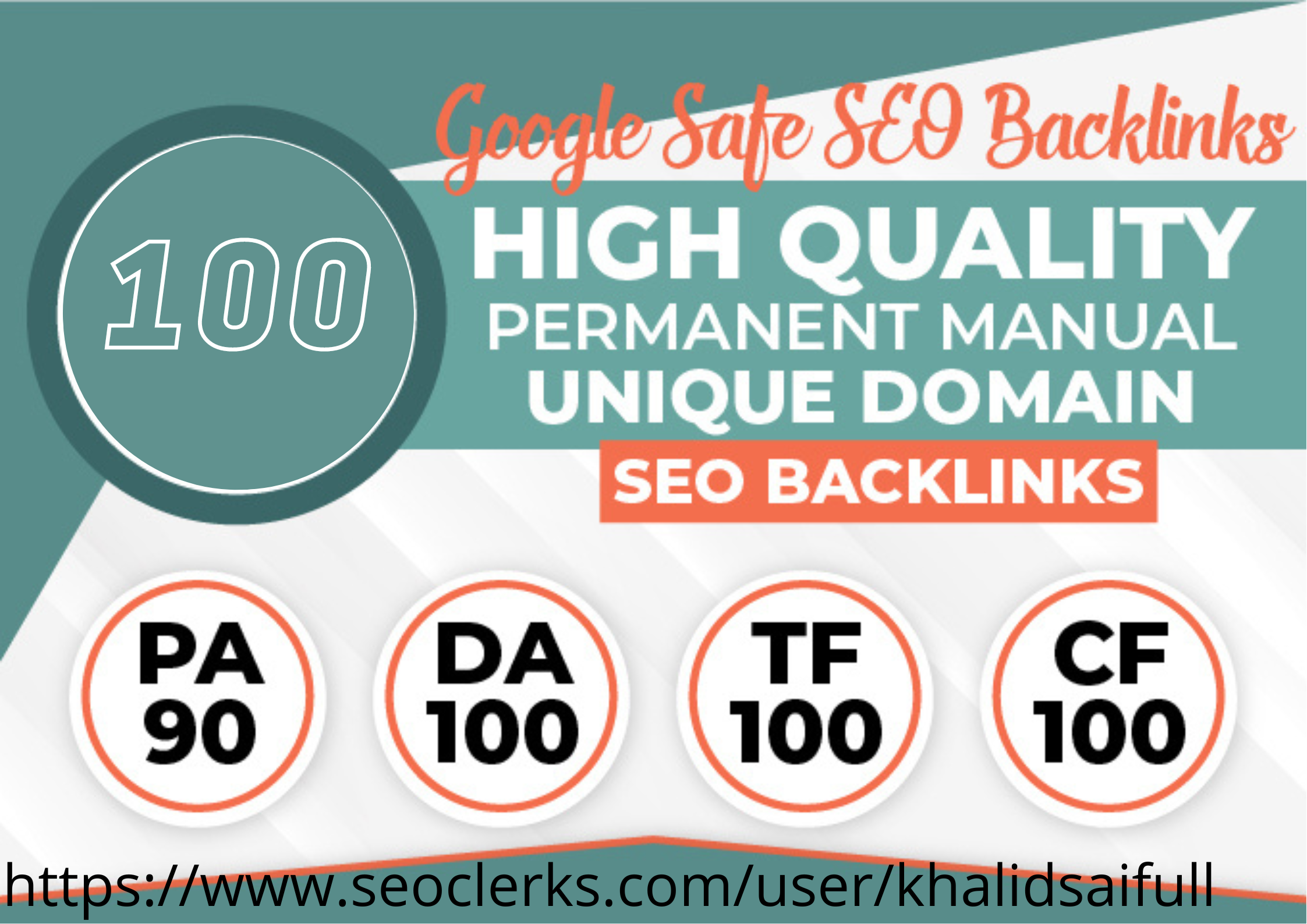 Rank your website by 100 Unique Domain High Authority SEO Backlinks High DA PA 