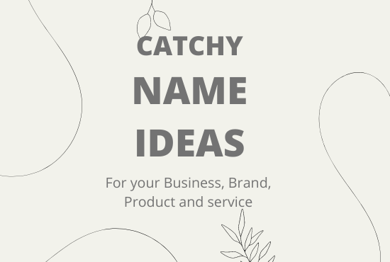 I will create catchy business name , slogan and domain research