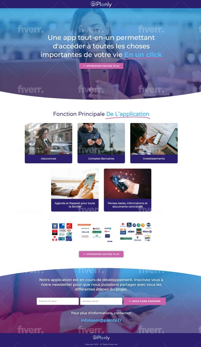 Design wordpress website, landing page