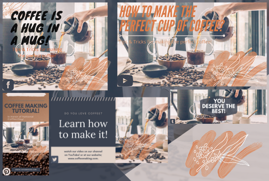 I will design 5 creative social media posts or banner ads for your social pages