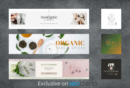 I will design a professional Esty banner with a matching icon