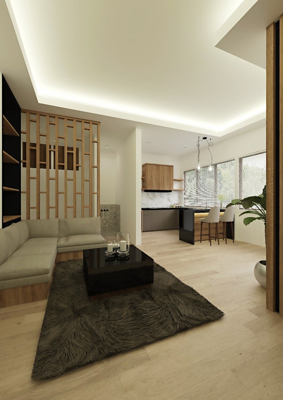 make your living room is a comfortable with 3D design interior looks a reality