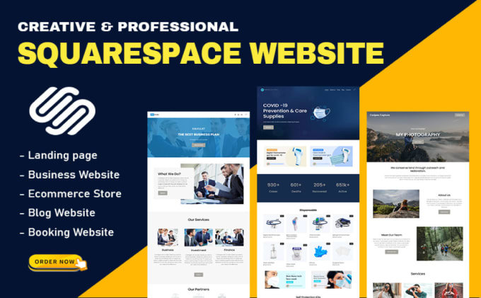 I will do modern squarespace website design, develop or redesign squarespace website