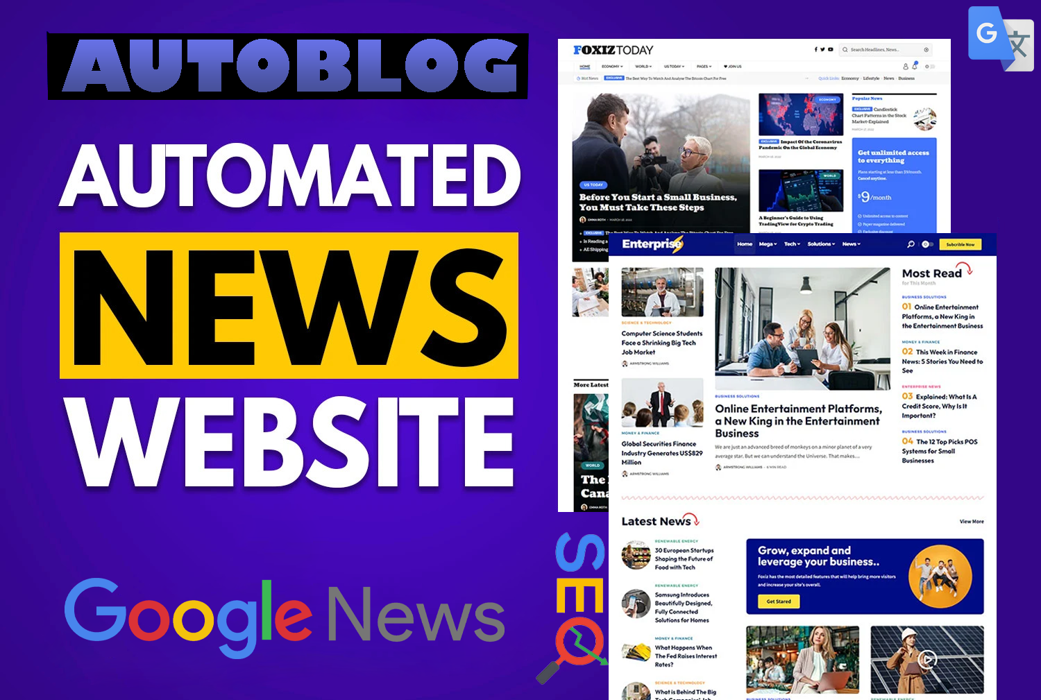 Automated News Website or Autoblog for passive income