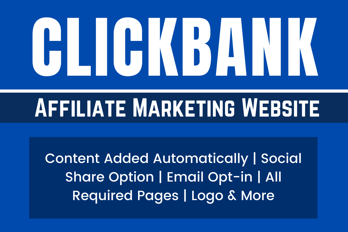Create Clickbank Affiliate Website For Passive Income