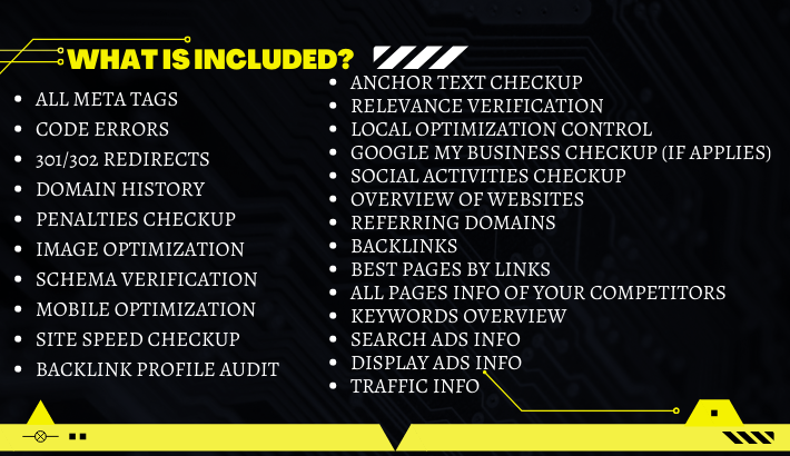 I WILL PERSONALLY REVIEW THE WEBSITE'S SEO HEALTH TO FIND PROBLEMS 