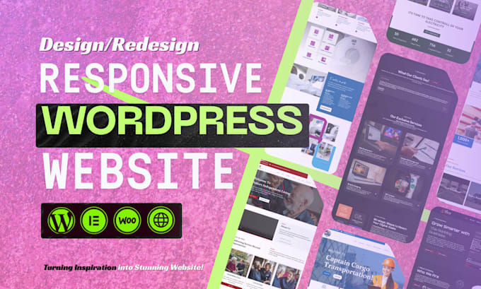I will build responsive wordpress website design or development