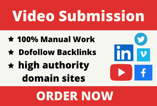 Manual Top 80 video submission to high authority video sharing website dofollow backlink