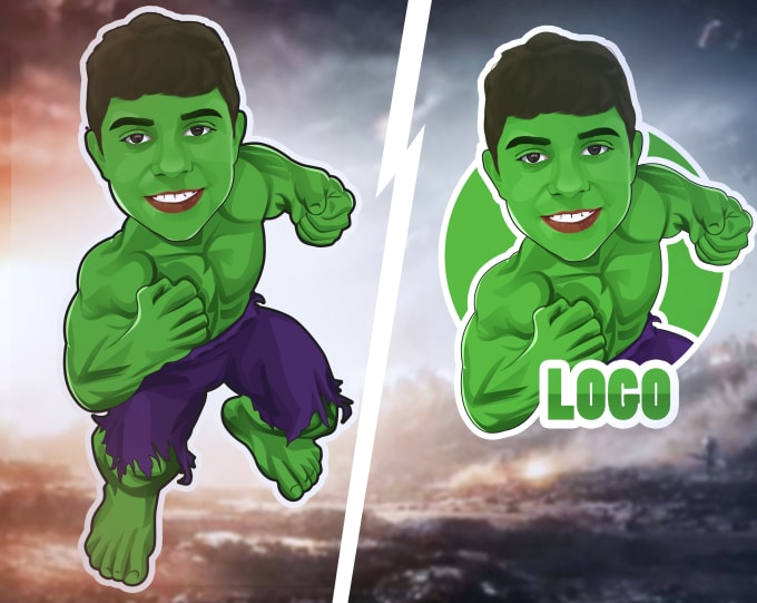 I will draw superhero cartoon caricature from your photo.