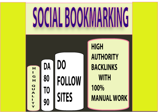 Super Top 80 Social Bookmarking dofollow backlink from high da pa 100% white hat seo