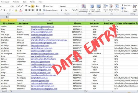 I will do perfect data entry, copy paste, and typing job