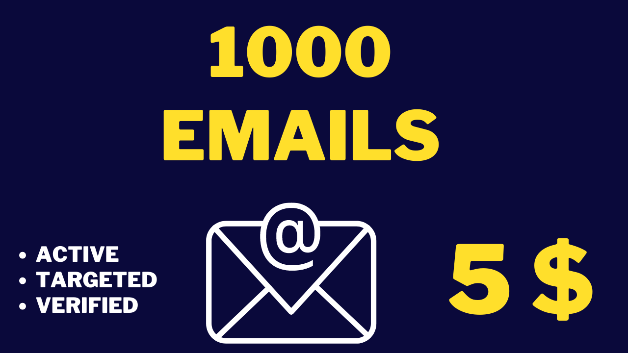 I will Provide Active + Targeted Email List For Email...
