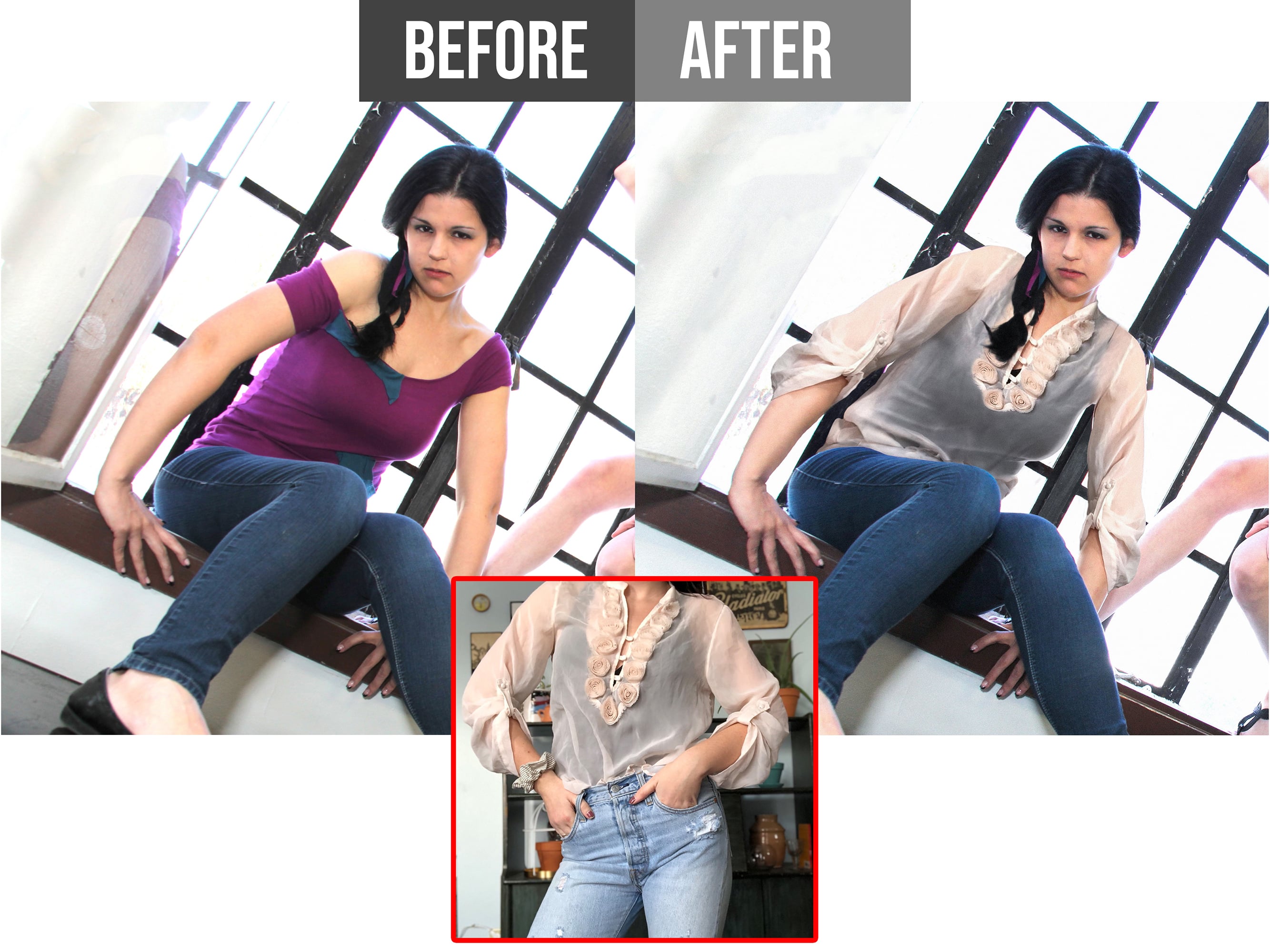 I will change or add clothes to your Photo