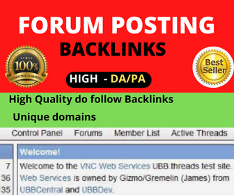 I will do 40 unique forum posting backlinks
