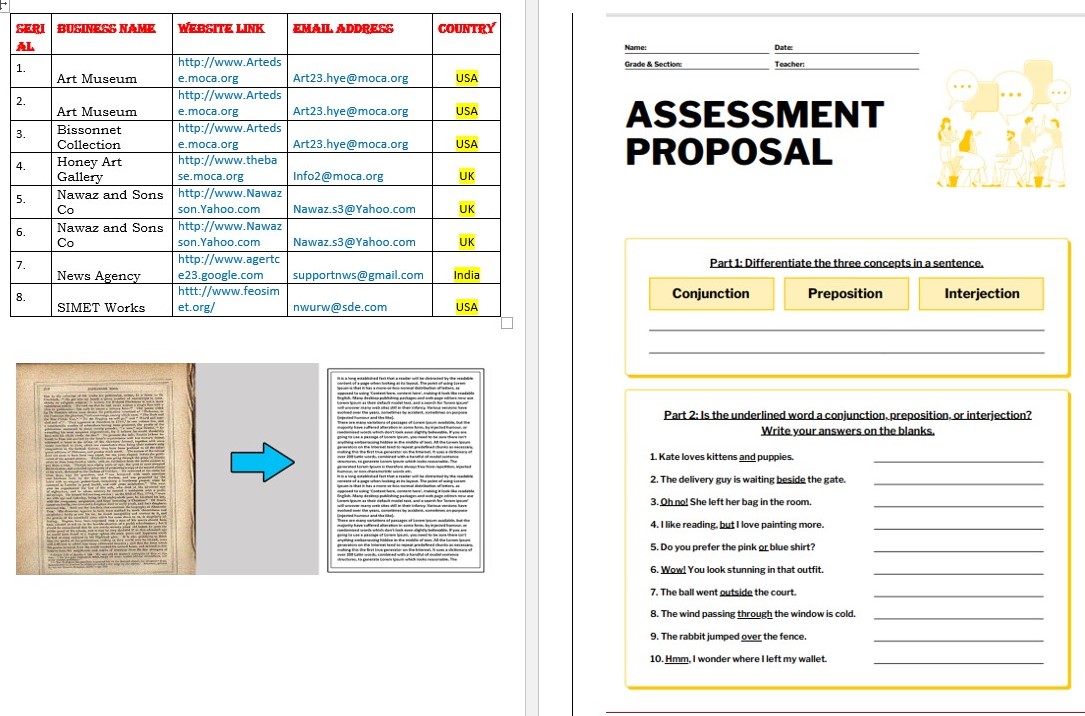 I will do fast data entry, web research, typing & all kind