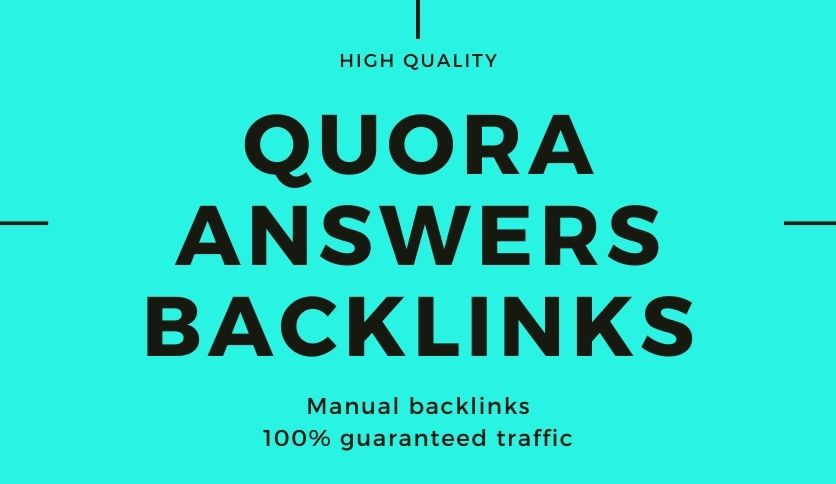 12 high quality Quora answers backlinks to rank your site on google 