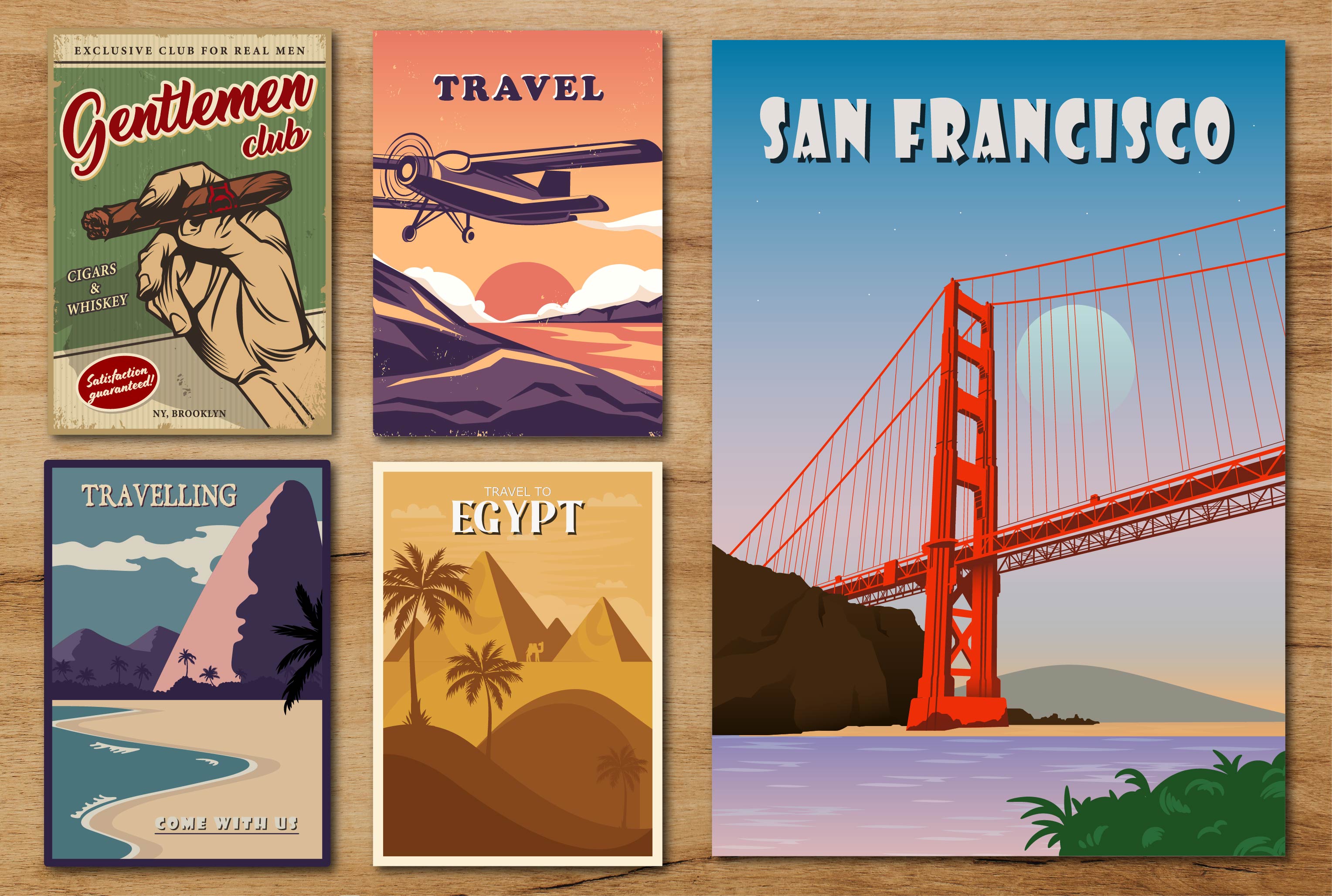 I will design retro vintage poster or flyer 