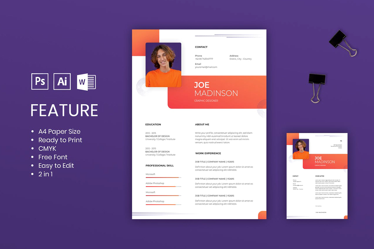 Write and Design CV, Resume, and Cover Letter Like Professional