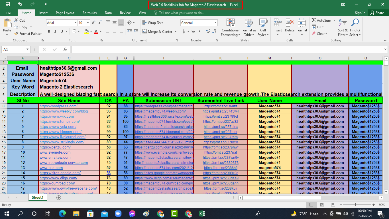 I will provide manually high authority 60 web 2 0 backlinks 