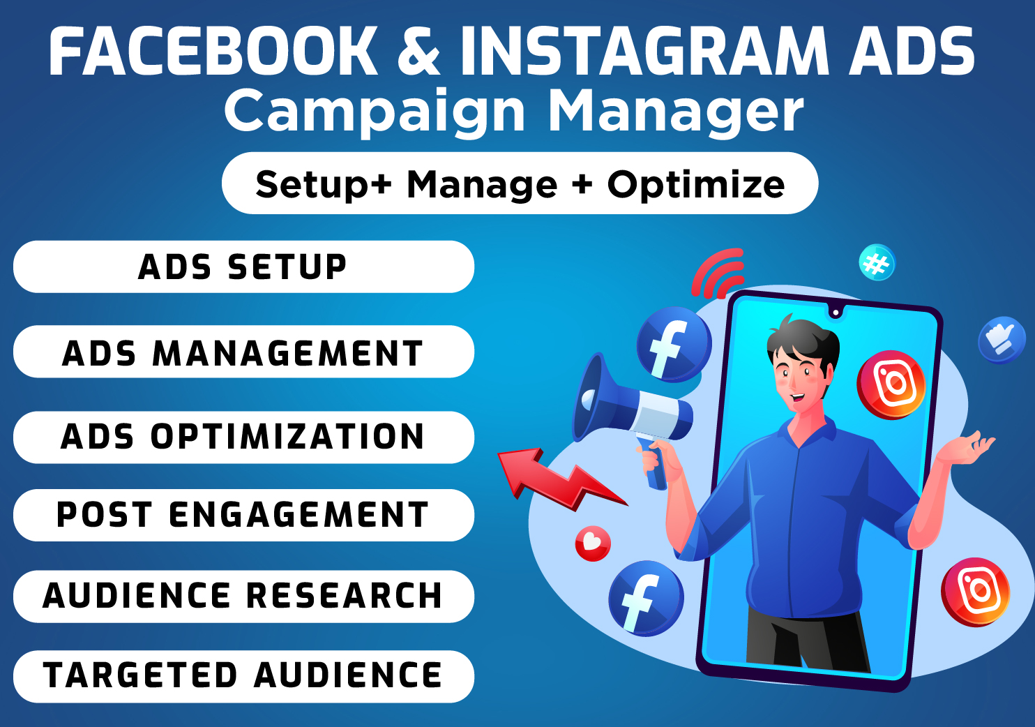 I will setup and optimize fb ads campaign, remarketi...