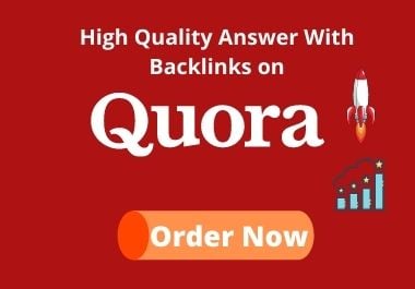 I will create 12 high quality Quora Answers Backlinks