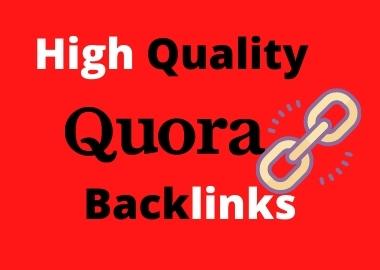 I will provide 20 High Quality Quora answers Backlinks 