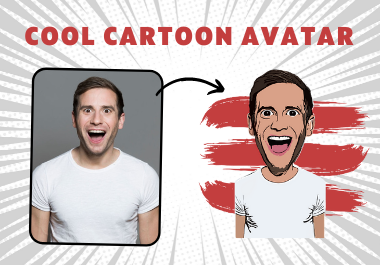 Draw a cartoon caricature and avatar for the t shirt