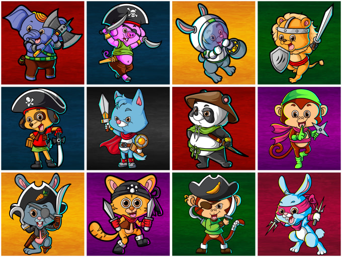 I WILL DESIGN NFT ART, NFT ART COLLECTION, CARTOON CHARACTERS, PIXEL ART