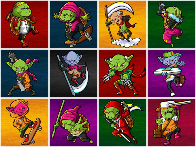 I WILL DESIGN NFT ART, NFT ART COLLECTION, CARTOON CHARACTERS, PIXEL ART