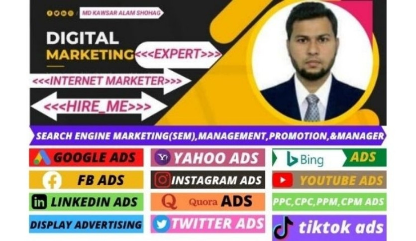 digital marketing services hire me for your niches,business or brand.