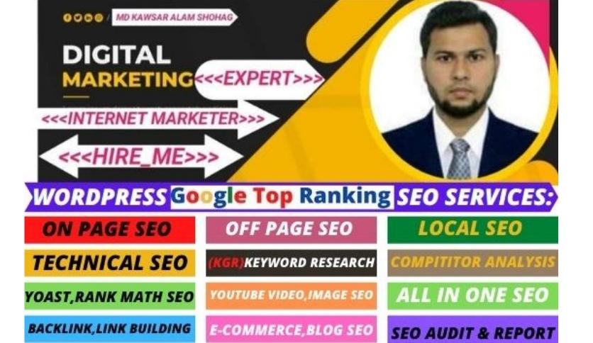 WordPress seo services for your niches,business or brand.