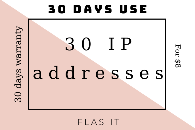 30 IP addresses, 30 days expiry