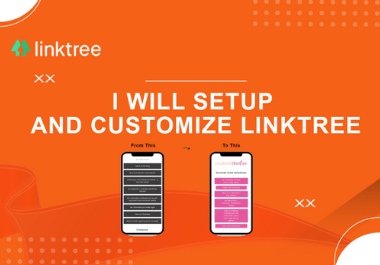 I will setup and customize linktree, taplink, beaco...
