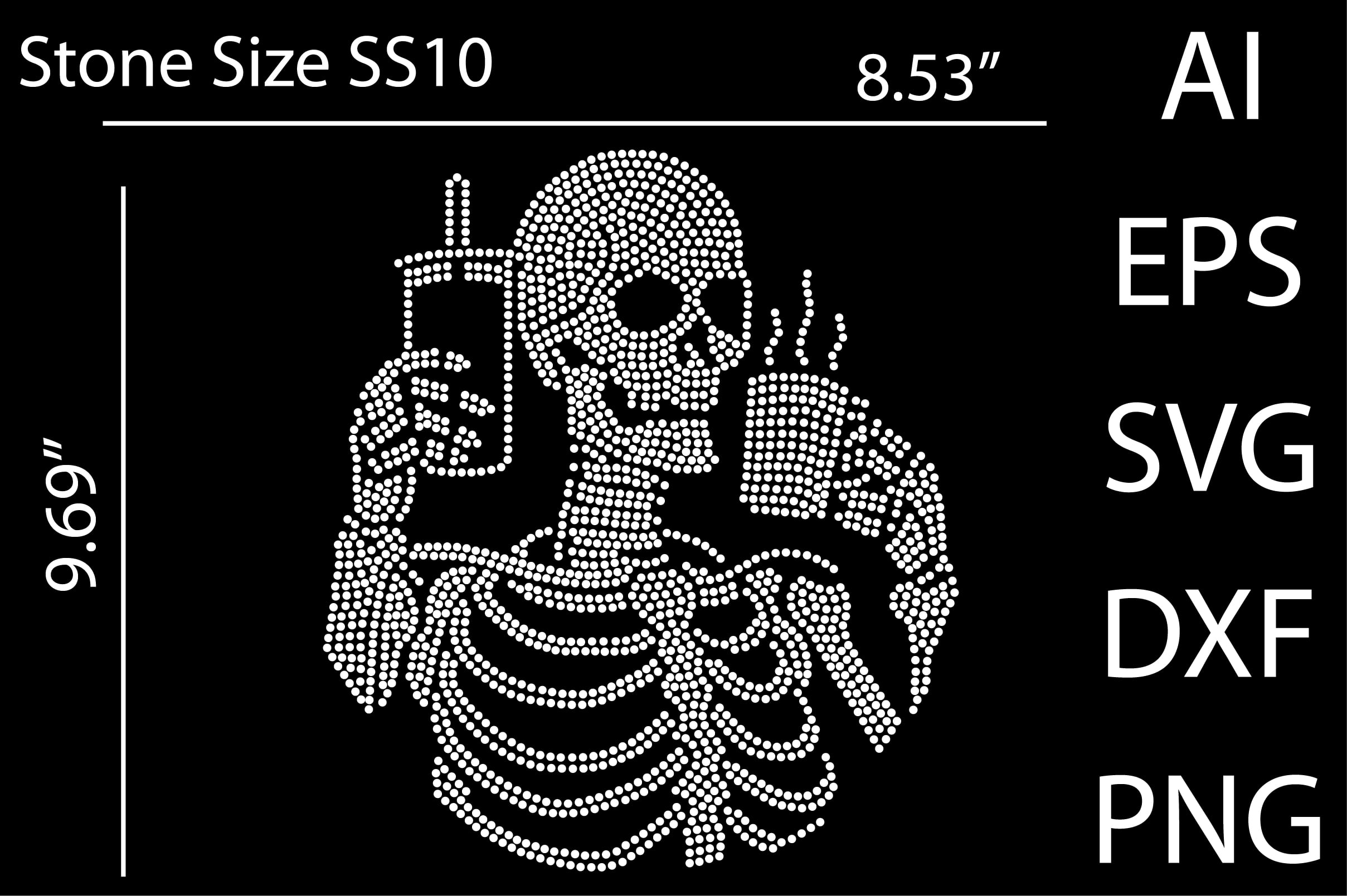 I will create an eye catching rhinestone design for you