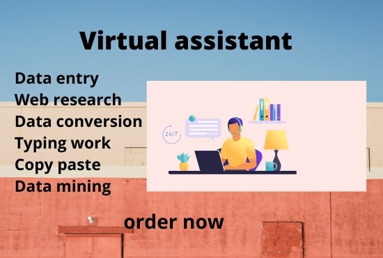 I will be your virtual assistant for web research and typing work