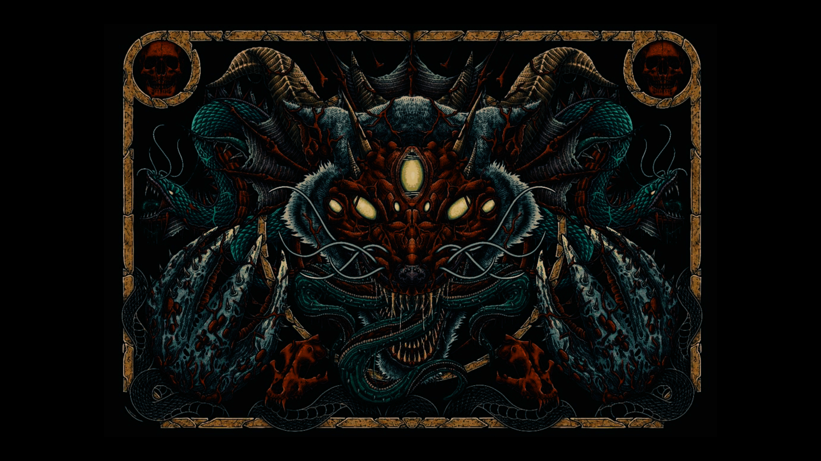 I will draw detailed and professional dark art