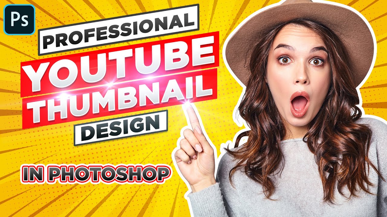 Design amazing youtube thumbnail in 3 hours