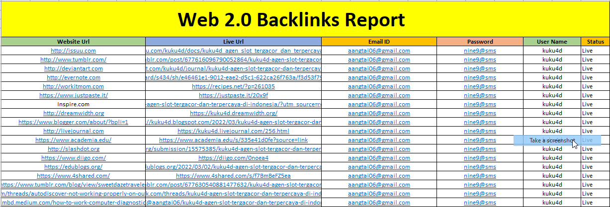 I will do 20+ high quality Web 2.0 Blogs backlinks for your website