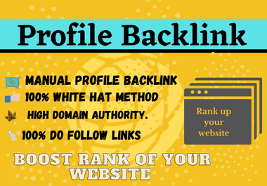 I will create 50 seo optimized dofollow profile backlink manually in High domain authority sites.
