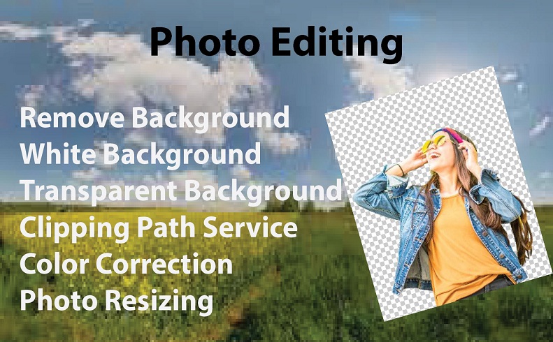 I will do Photo editing, remove background and Clipping path