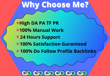 50 Permanent Profile Backlinks manual assistance to rank Google No 1