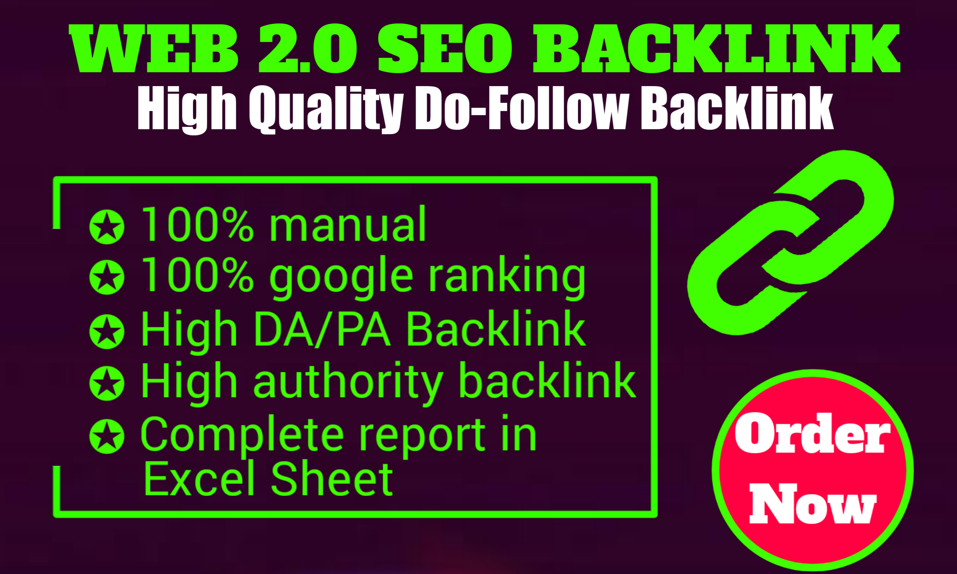 I will build high quality 100+ web 2 0 backlinks