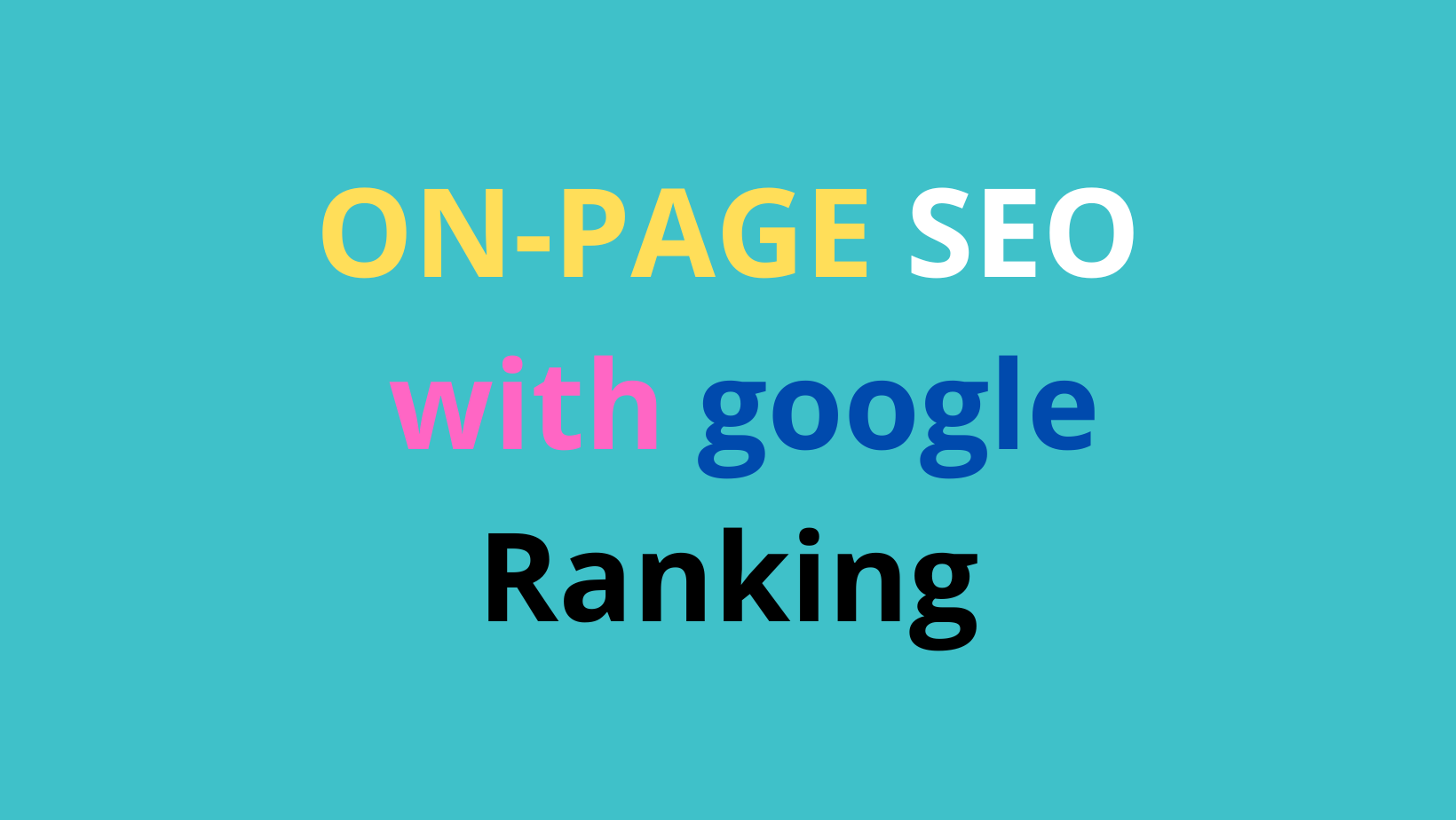 I will Provide On-page SEO service for Google Rank