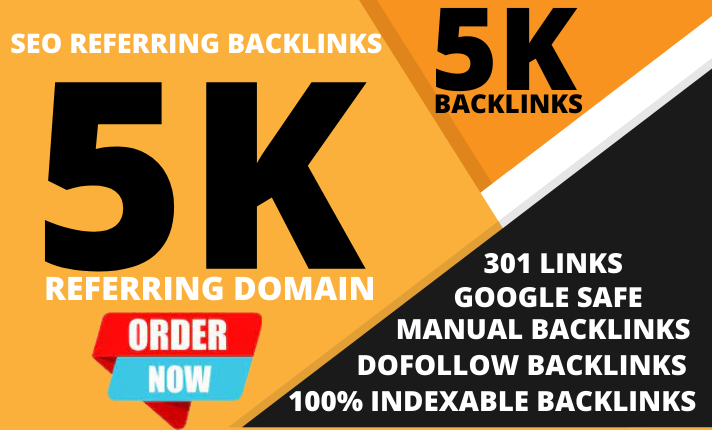 I will build 5k high quality referring domain backlinks