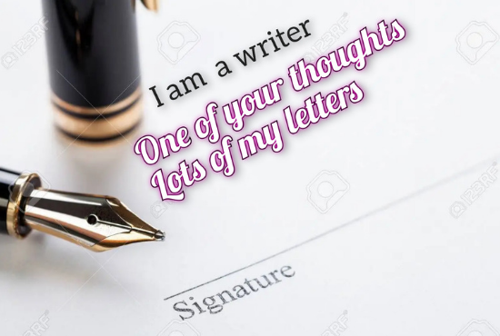 Lots of letters from me to your thoughts