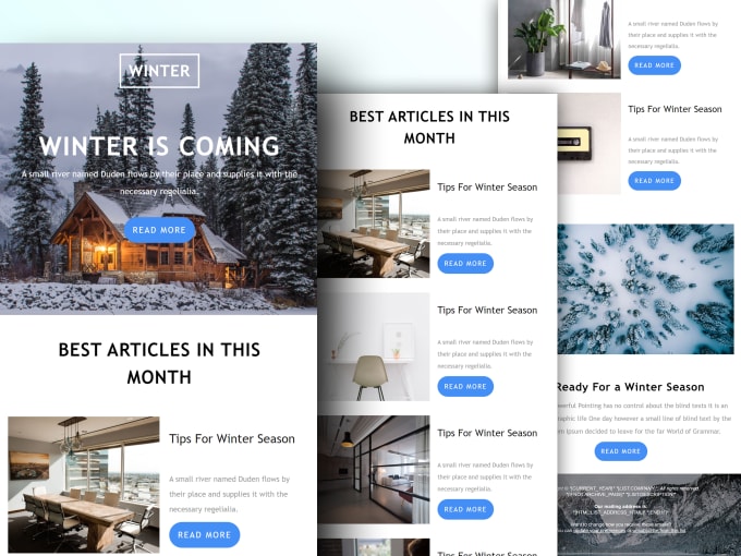I will design professional mailchimp and klaviyo email template, newsletter for email marketing