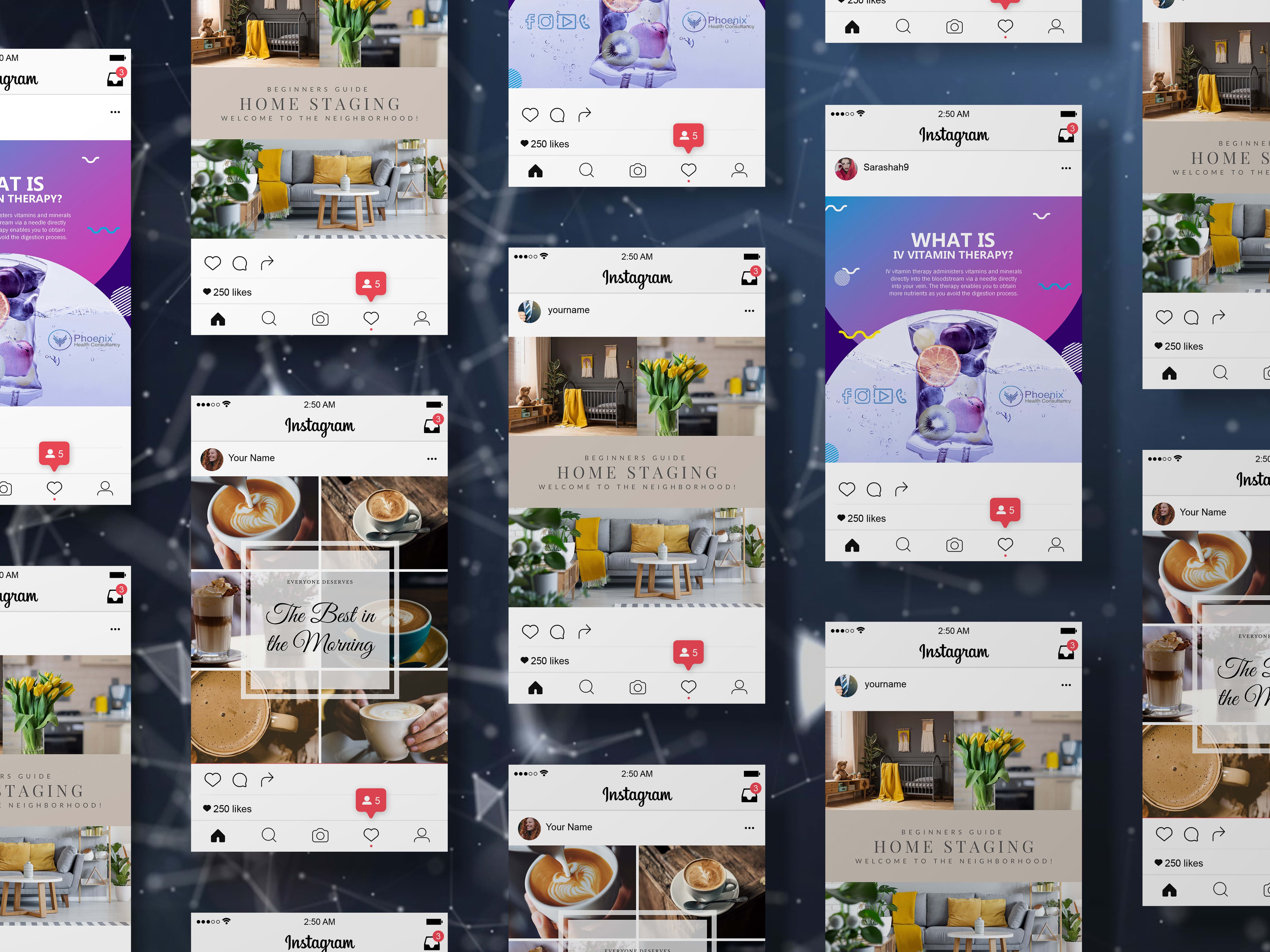 I will design social media graphics for facebook, instagram, youtube, pinterest, twitter