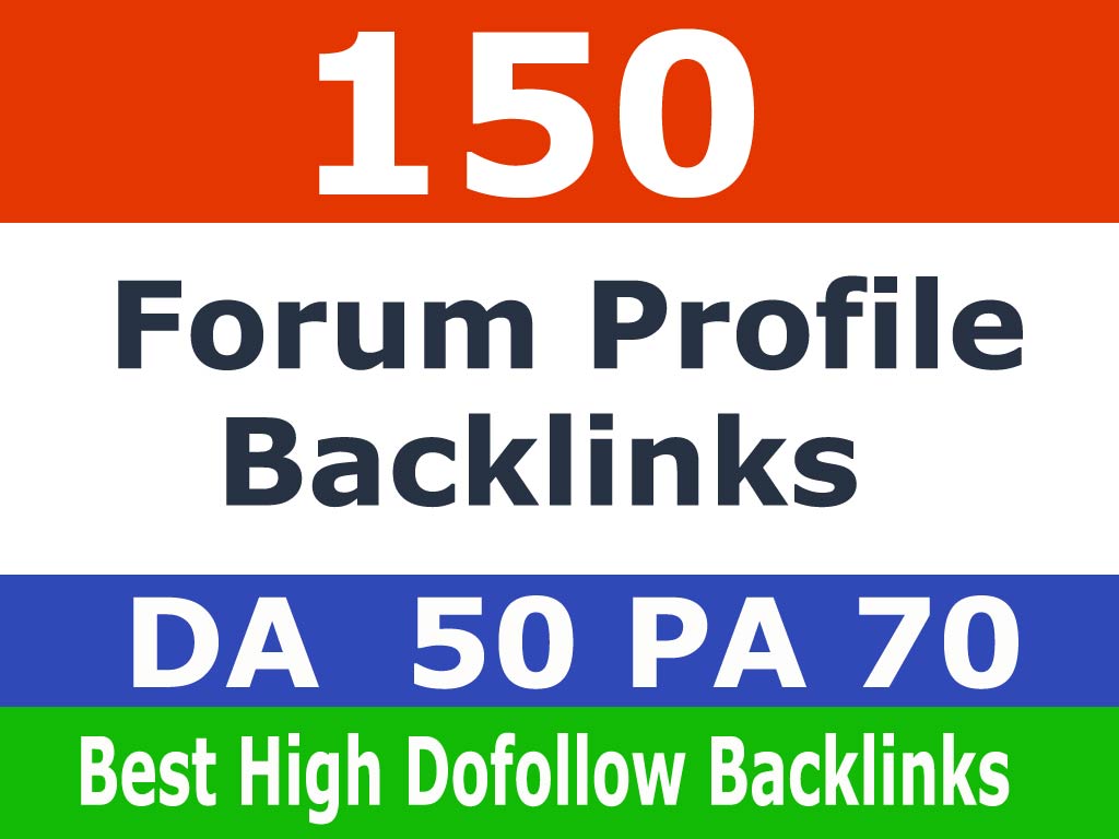 Create 150 High Quality Forum Profile Backlinks For Your Website