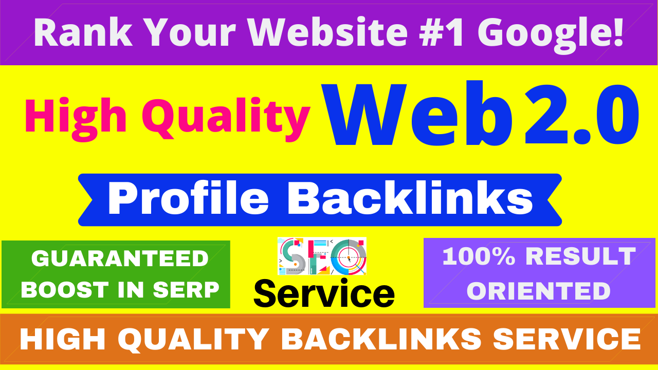 I Will build 50 web 2.0 backlinks on High DA